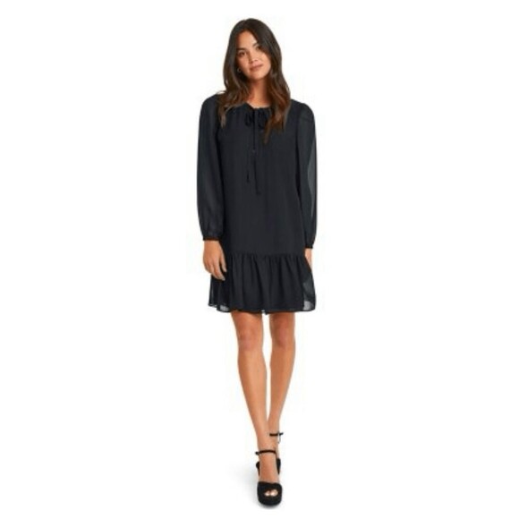 Draper James Plus Size Black Long Sleeve Loose Fit Flowy Shift Dress. Size XXL. - Picture 2 of 7